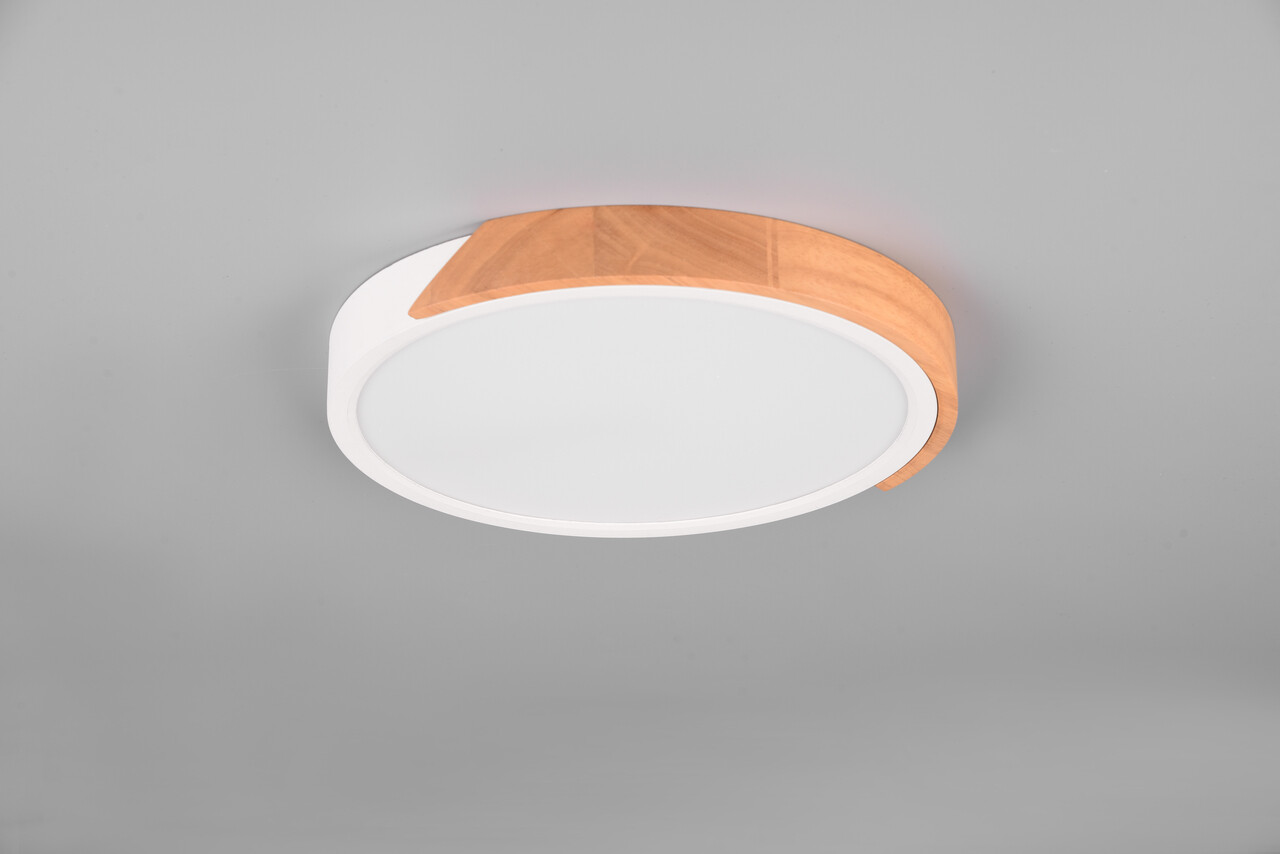 Plafoniera Jano, RL, 31.5x3.5 cm, 20W, 1x SMD, plastic, alb mat/natur - imagine 5